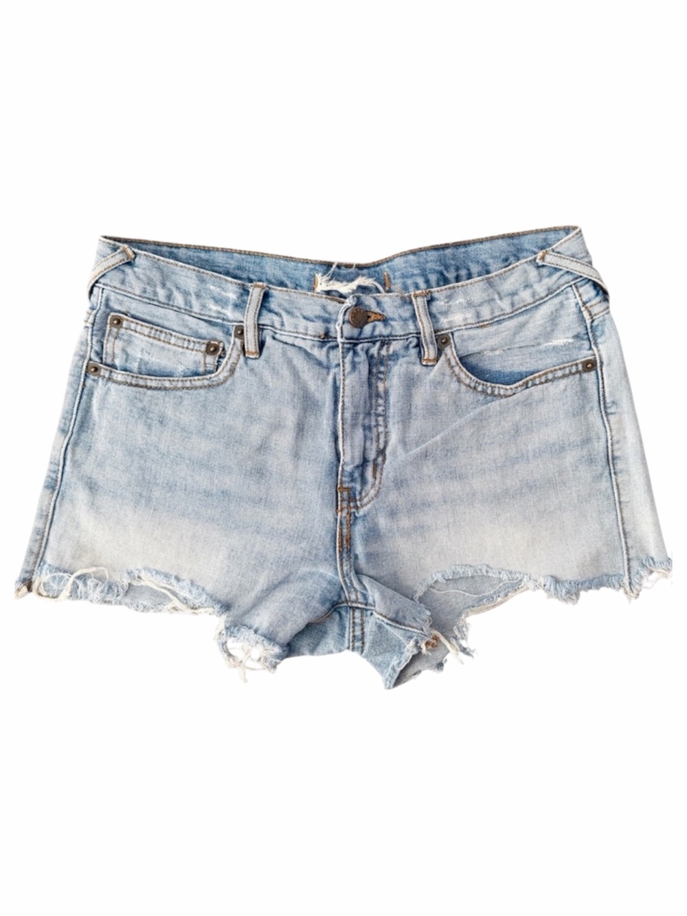 Free People Light Blue Jean Denim Cutoffs Shorts